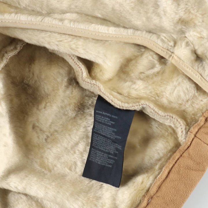 Tommy Hilfiger suede leather blouson, men's size M (approx.) Genuine Leather Suede Leather Beige type Vintage Second Hand