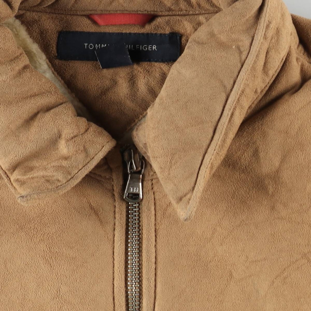 Tommy Hilfiger suede leather blouson, men's size M (approx.) Genuine Leather Suede Leather Beige type Vintage Second Hand