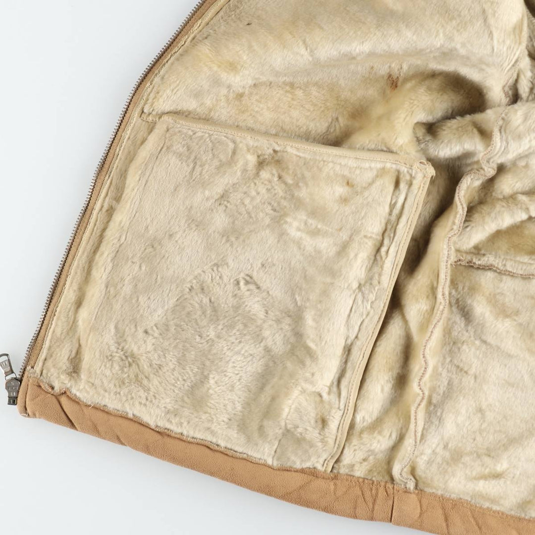 Tommy Hilfiger suede leather blouson, men's size M (approx.) Genuine Leather Suede Leather Beige type Vintage Second Hand