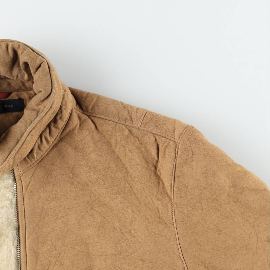 Tommy Hilfiger suede leather blouson, men's size M (approx.) Genuine Leather Suede Leather Beige type Vintage Second Hand