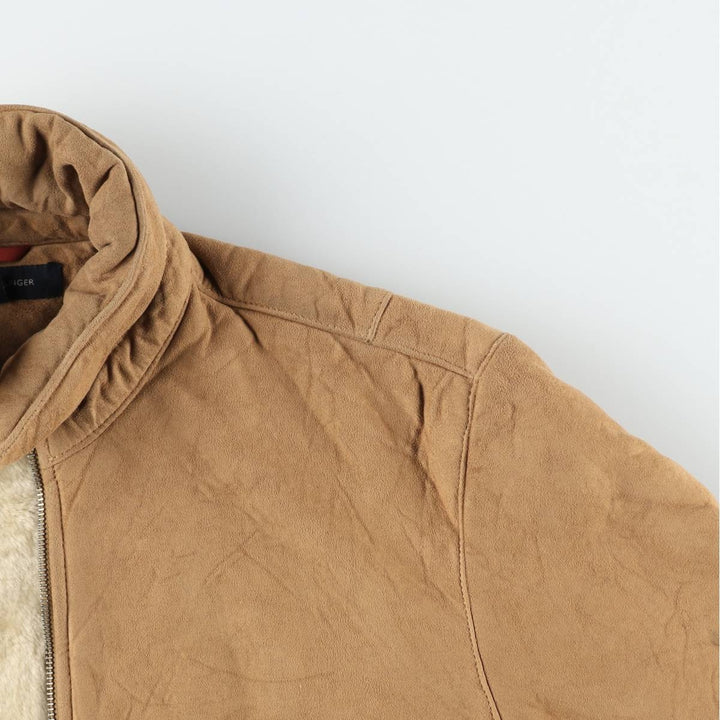 Tommy Hilfiger suede leather blouson, men's size M (approx.) Genuine Leather Suede Leather Beige type Vintage Second Hand