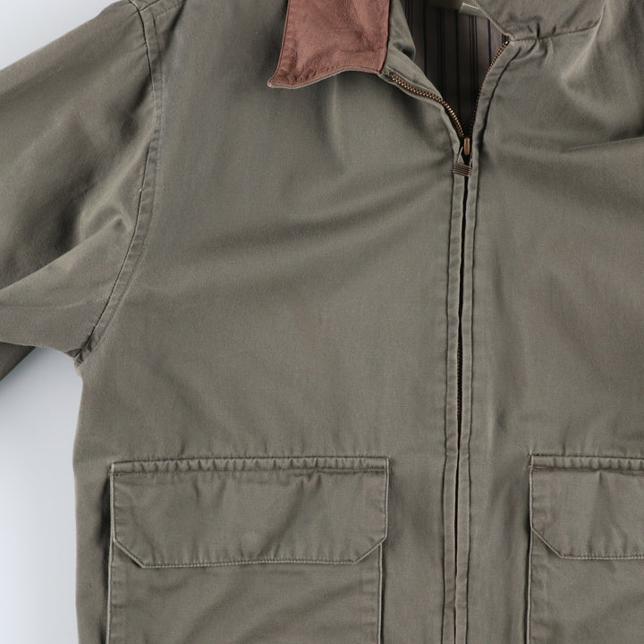 90s-00'S Eddie Bauer Collared Cotton Jacket, Men's Size S (Equivalent), Vintage cotton Khaki type Vintage Second Hand
