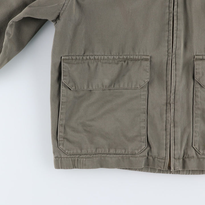 90s-00'S Eddie Bauer Collared Cotton Jacket, Men's Size S (Equivalent), Vintage cotton Khaki type Vintage Second Hand