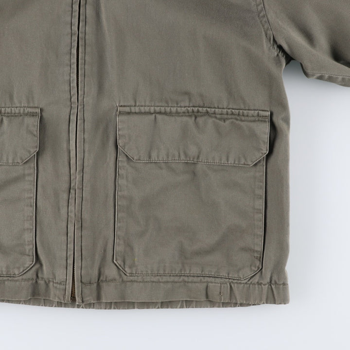 90s-00'S Eddie Bauer Collared Cotton Jacket, Men's Size S (Equivalent), Vintage cotton Khaki type Vintage Second Hand