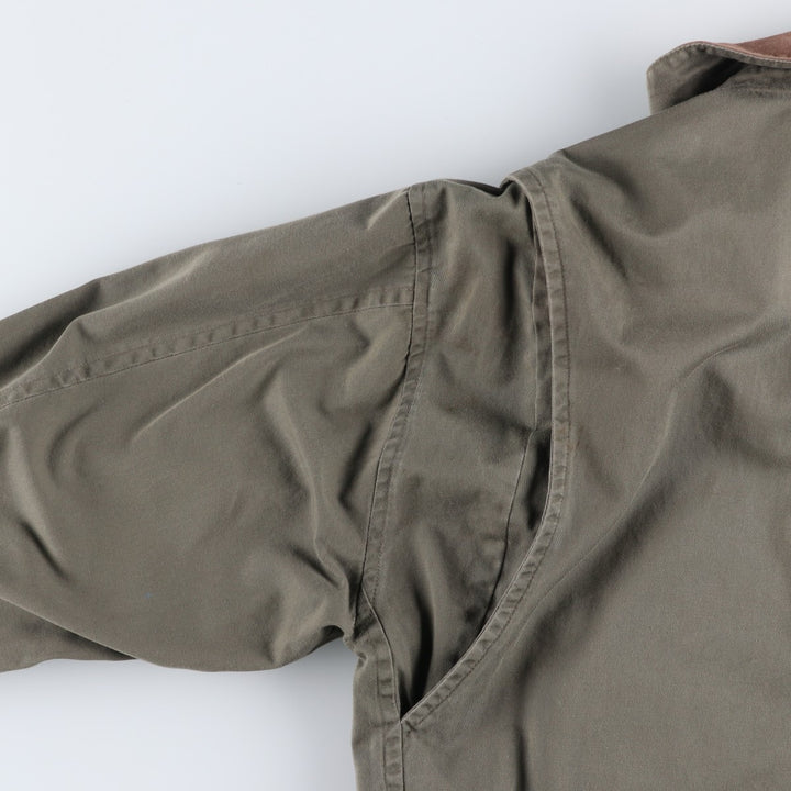 90s-00'S Eddie Bauer Collared Cotton Jacket, Men's Size S (Equivalent), Vintage cotton Khaki type Vintage Second Hand