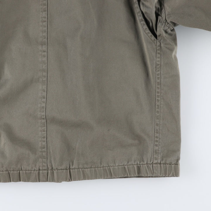 90s-00'S Eddie Bauer Collared Cotton Jacket, Men's Size S (Equivalent), Vintage cotton Khaki type Vintage Second Hand