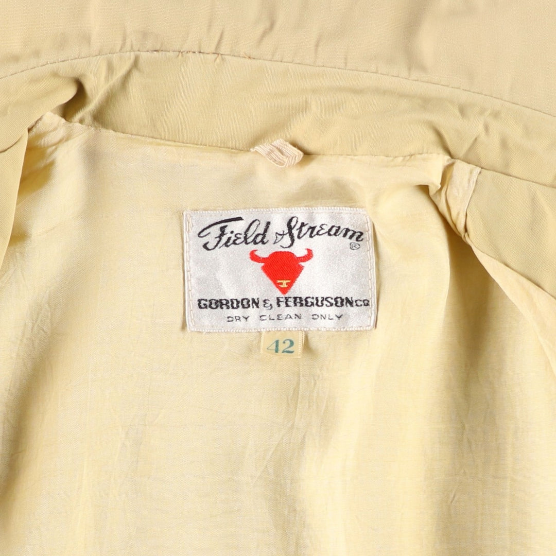 ~1980'S FIELD and STREAM Swing Top Sports Jacket, Men's Size L (Equivalent), Vintage unclear Beige type Vintage Second Hand