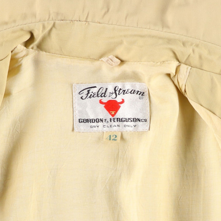 ~1980'S FIELD and STREAM Swing Top Sports Jacket, Men's Size L (Equivalent), Vintage unclear Beige type Vintage Second Hand