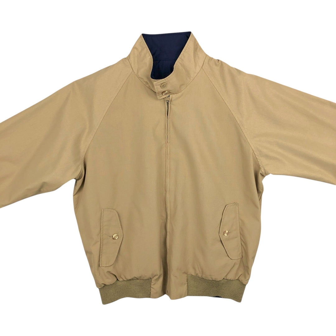 ~2000'S Lands' End Reversible Harrington Jacket Swing Top, Men's Size L (approx.) polyester Beige type Vintage Second Hand