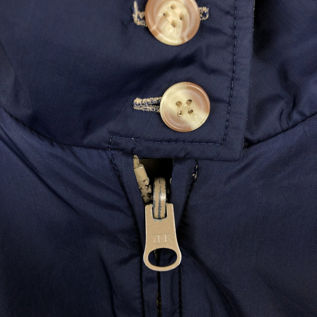 ~2000'S Lands' End Reversible Harrington Jacket Swing Top, Men's Size L (approx.) polyester Beige type Vintage Second Hand