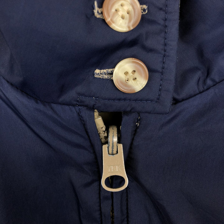 ~2000'S Lands' End Reversible Harrington Jacket Swing Top, Men's Size L (approx.) polyester Beige type Vintage Second Hand