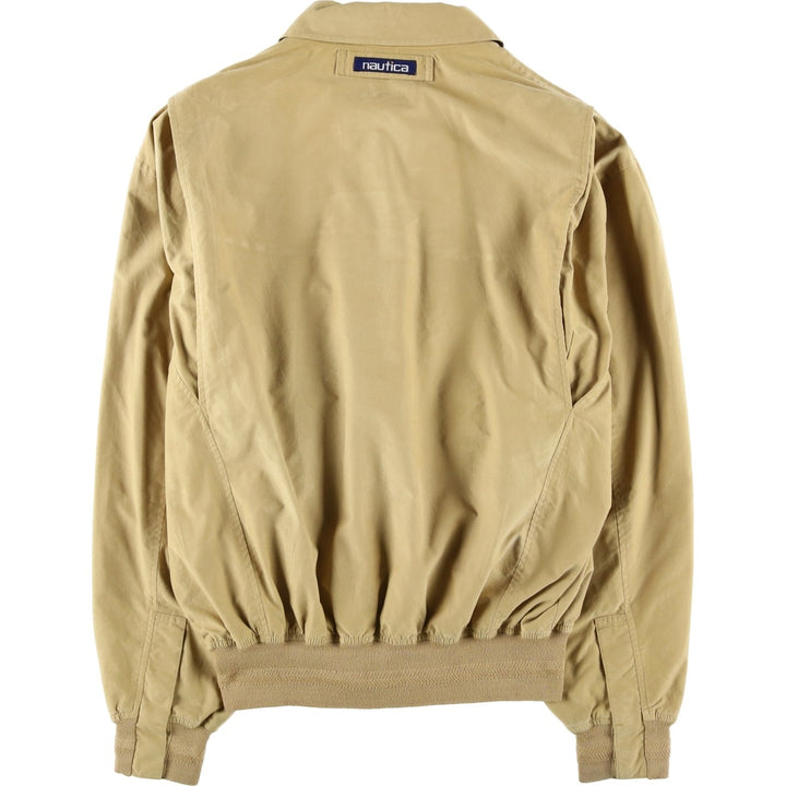 90'S Vintage Nautica Swing Top Sports Jacket, Men's Size Medium Nylon Beige type Vintage Second Hand