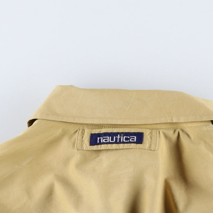 90'S Vintage Nautica Swing Top Sports Jacket, Men's Size Medium Nylon Beige type Vintage Second Hand