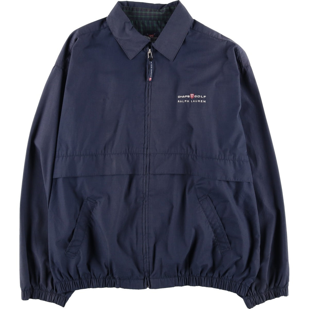 Ralph Lauren CHAPS swing top sports jacket, men's size L cotton navy blue type Vintage Second Hand