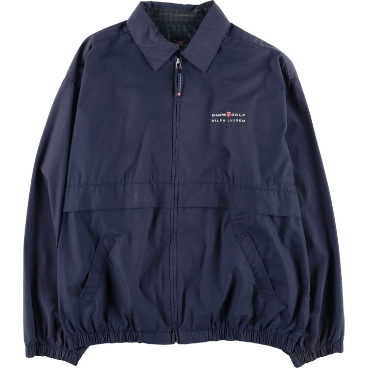 Ralph Lauren CHAPS swing top sports jacket, men's size L cotton navy blue type Vintage Second Hand