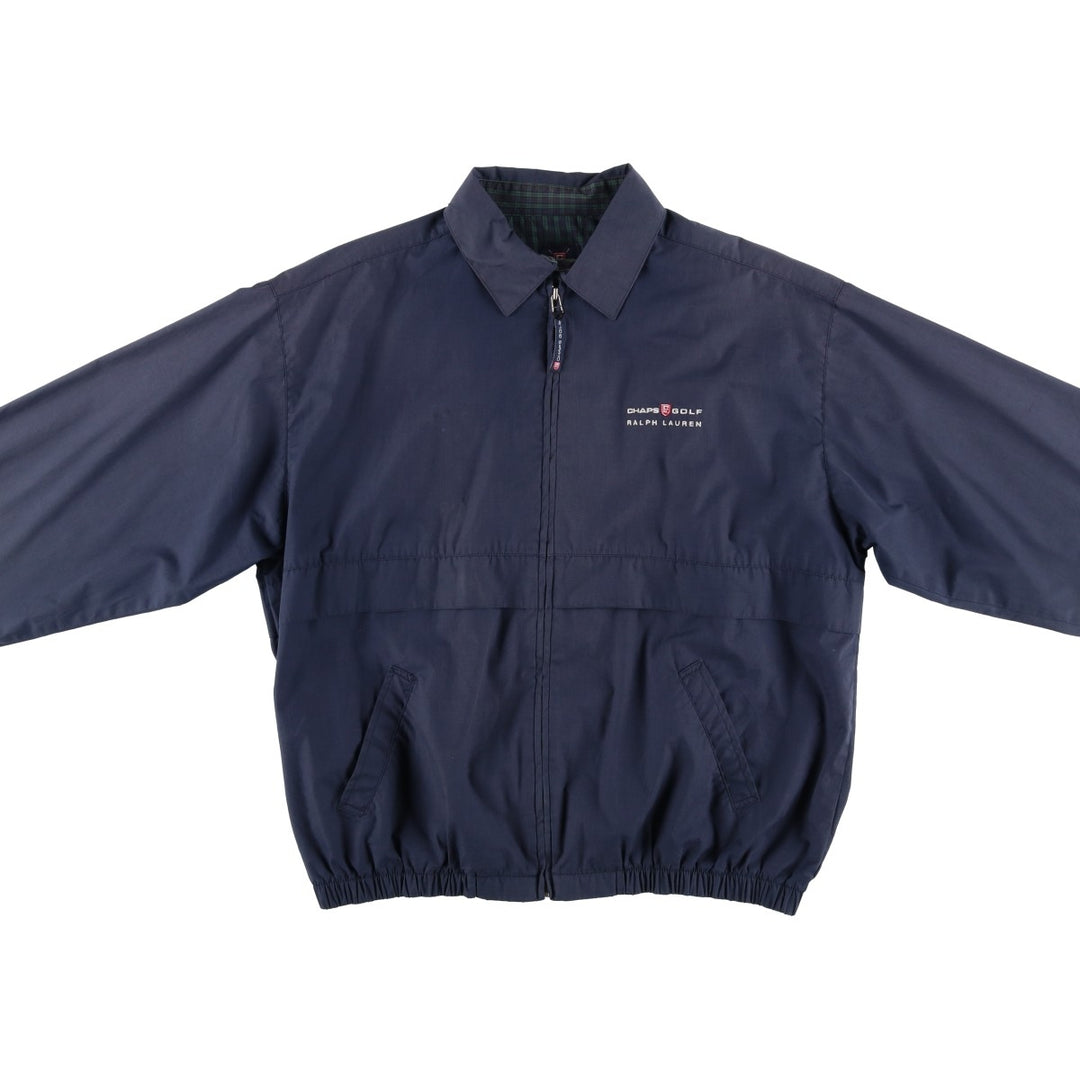 Ralph Lauren CHAPS swing top sports jacket, men's size L cotton navy blue type Vintage Second Hand