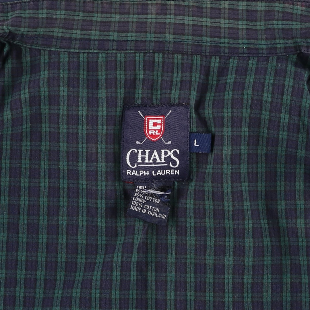 Ralph Lauren CHAPS swing top sports jacket, men's size L cotton navy blue type Vintage Second Hand