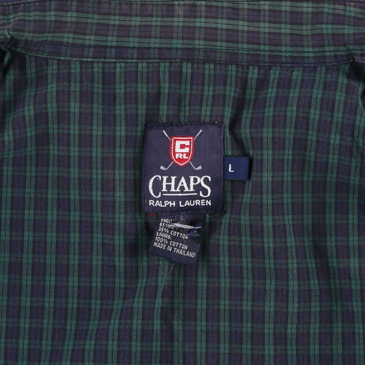 Ralph Lauren CHAPS swing top sports jacket, men's size L cotton navy blue type Vintage Second Hand