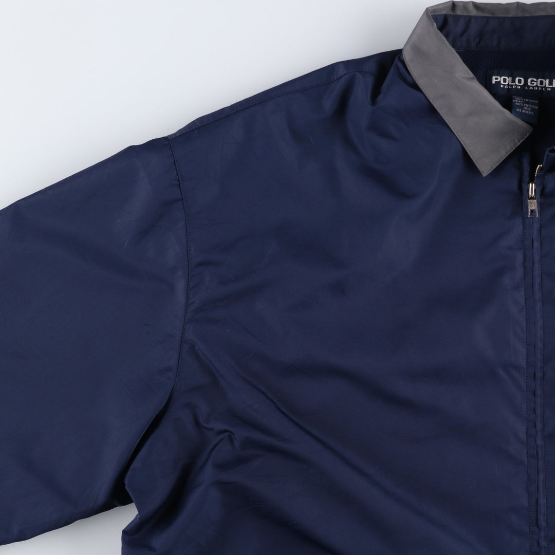 90s-00'S Ralph Lauren POLO GOLF Swing Top Sports Jacket, Men's Size XL (approx.) polyester navy blue type Vintage Second Hand