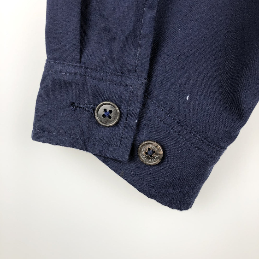 Ralph Lauren POLO by Ralph Lauren Swing Top Sports Jacket Men's S polyester navy blue type Vintage Second Hand