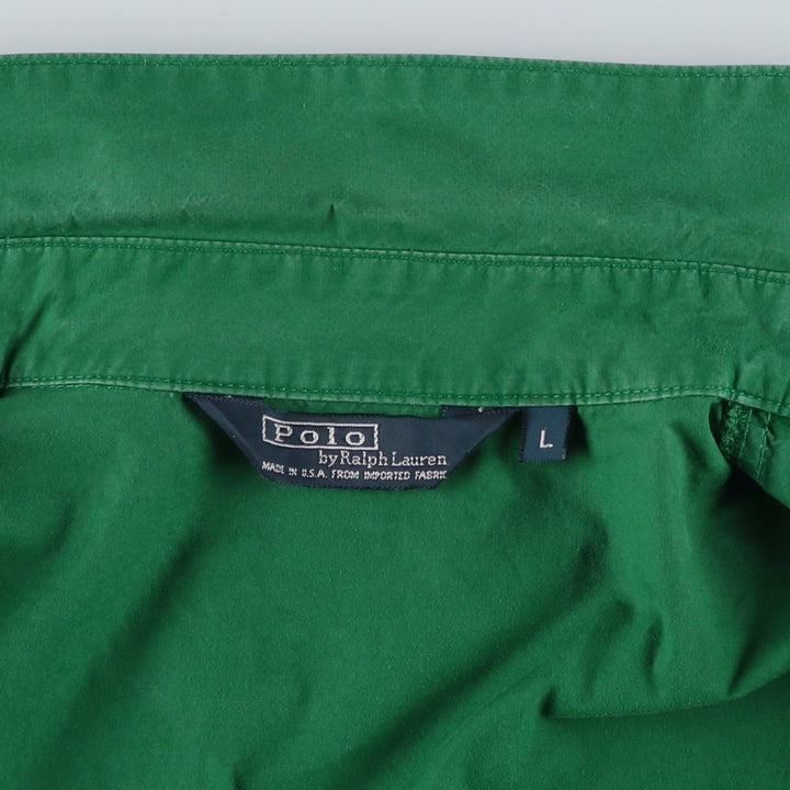 90'S Polo by Ralph Lauren swing top sports jacket, made in the USA, men's size L, vintage cotton green type Vintage Second Hand