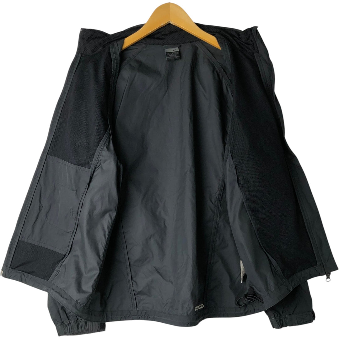 2000'S Nike CLIMA-FIT Ripstop Windbreaker, Men's Size L (approx.) polyester black type Vintage Second Hand