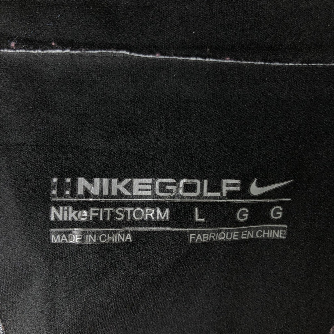 Nike Golf Windbreaker, Men's Size L polyester black type Vintage Second Hand