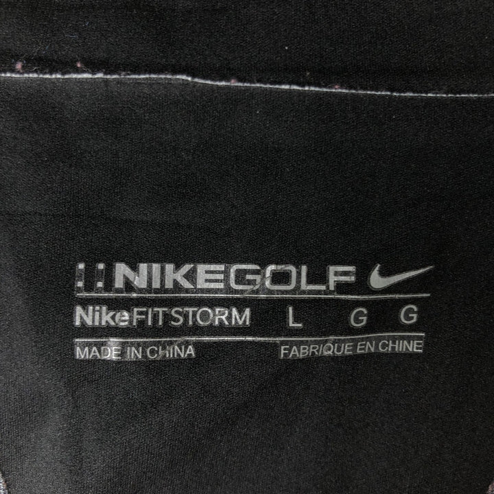 Nike Golf Windbreaker, Men's Size L polyester black type Vintage Second Hand