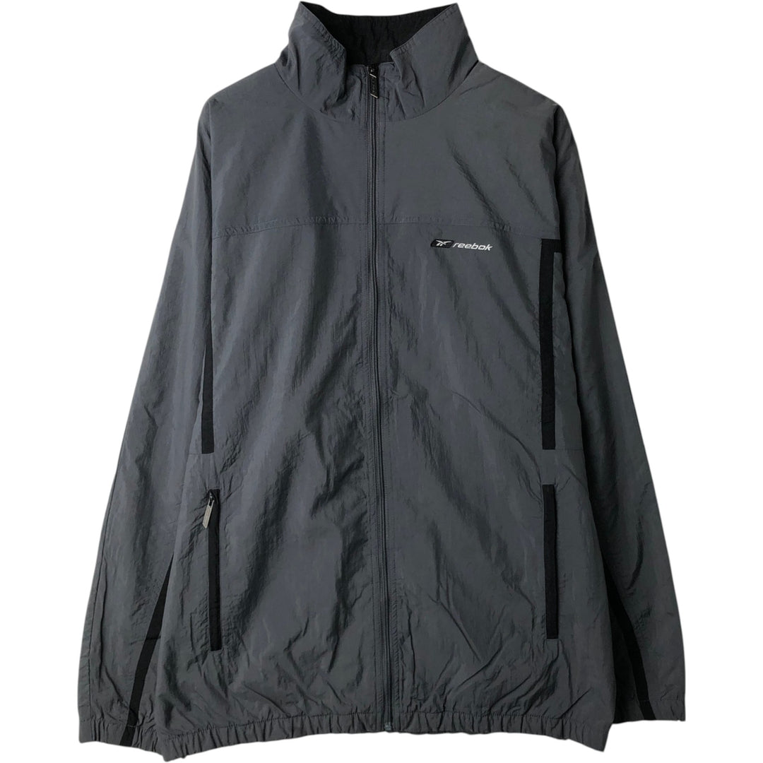 2000'S Reebok nylon jacket, men's size M Nylon gray type Vintage Second Hand
