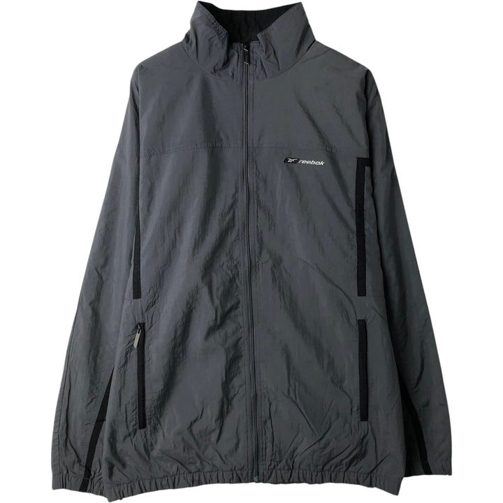 2000'S Reebok nylon jacket, men's size M Nylon gray type Vintage Second Hand