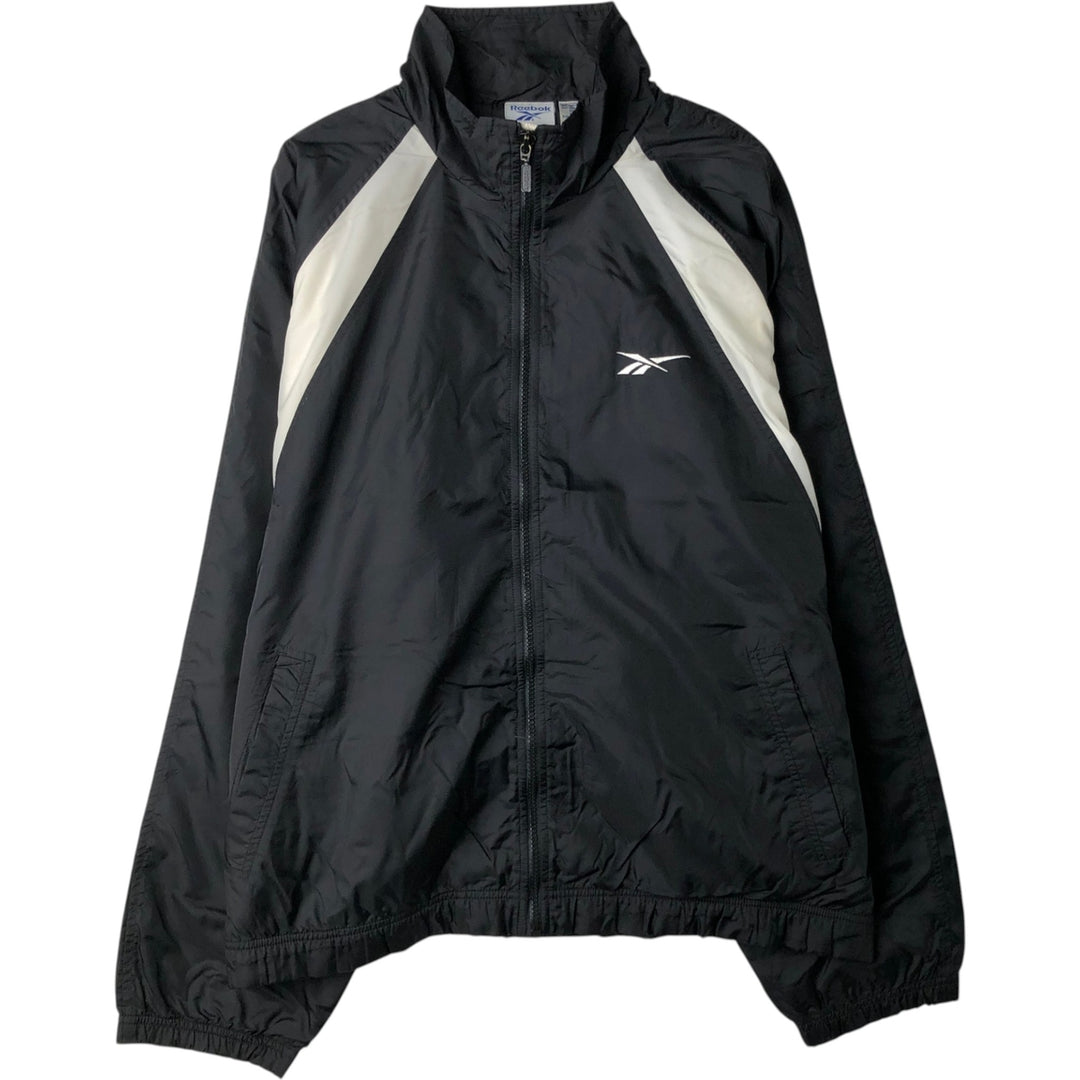 00s~ Reebok nylon jacket, men's size L Nylon black type Vintage Second Hand