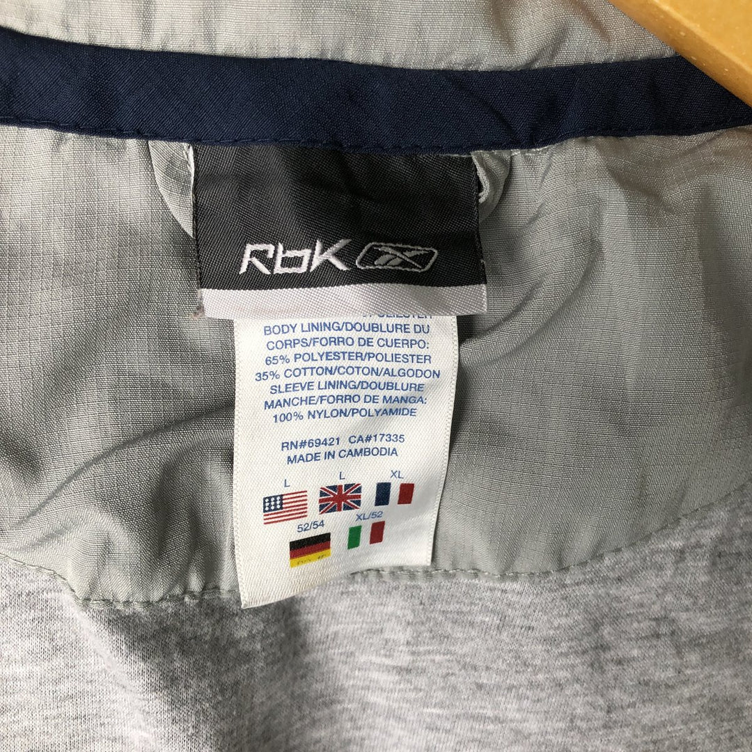 Reebok Windbreaker Men's Size L polyester navy blue type Vintage Second Hand