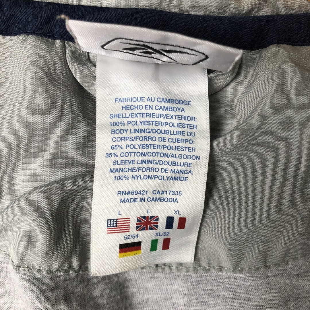 Reebok Windbreaker Men's Size L polyester navy blue type Vintage Second Hand