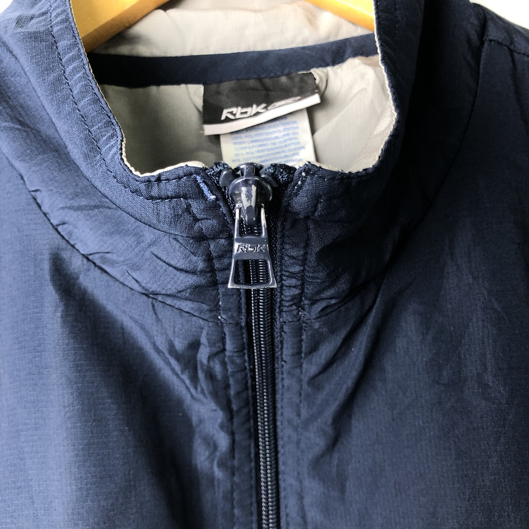 Reebok Windbreaker Men's Size L polyester navy blue type Vintage Second Hand