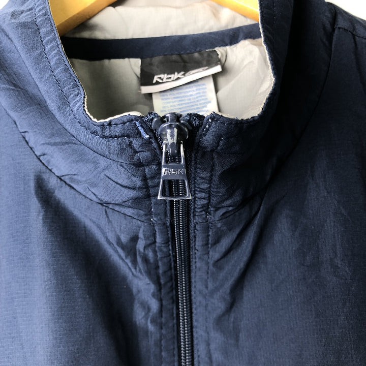 Reebok Windbreaker Men's Size L polyester navy blue type Vintage Second Hand