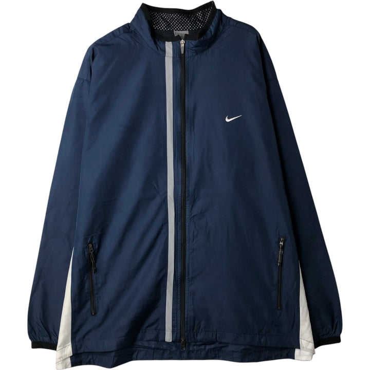 00'S Nike Windbreaker Men's XL polyester navy blue type Vintage Second Hand
