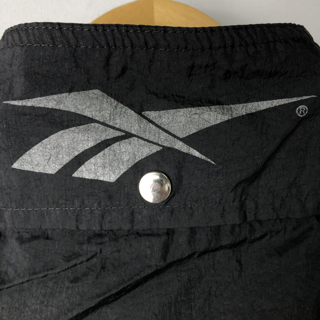 90'S Reebok Back Logo Nylon Jacket, Men's Size XL (Equivalent), Vintage Nylon black type Vintage Second Hand