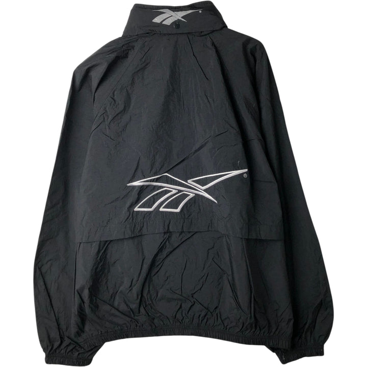90'S Reebok Back Logo Nylon Jacket Men's Size L Vintage Nylon black type Vintage Second Hand