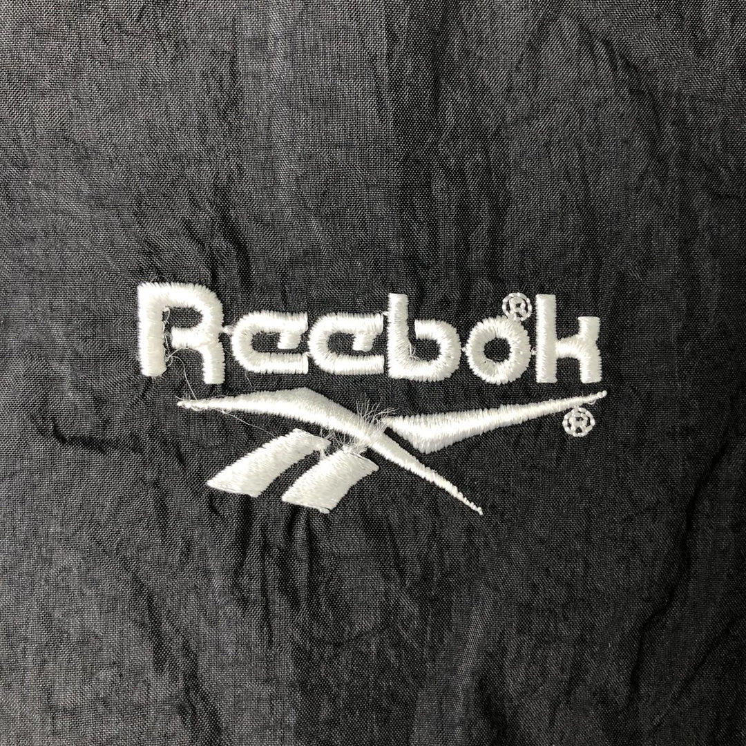 90'S Reebok Back Logo Nylon Jacket Men's Size L Vintage Nylon black type Vintage Second Hand