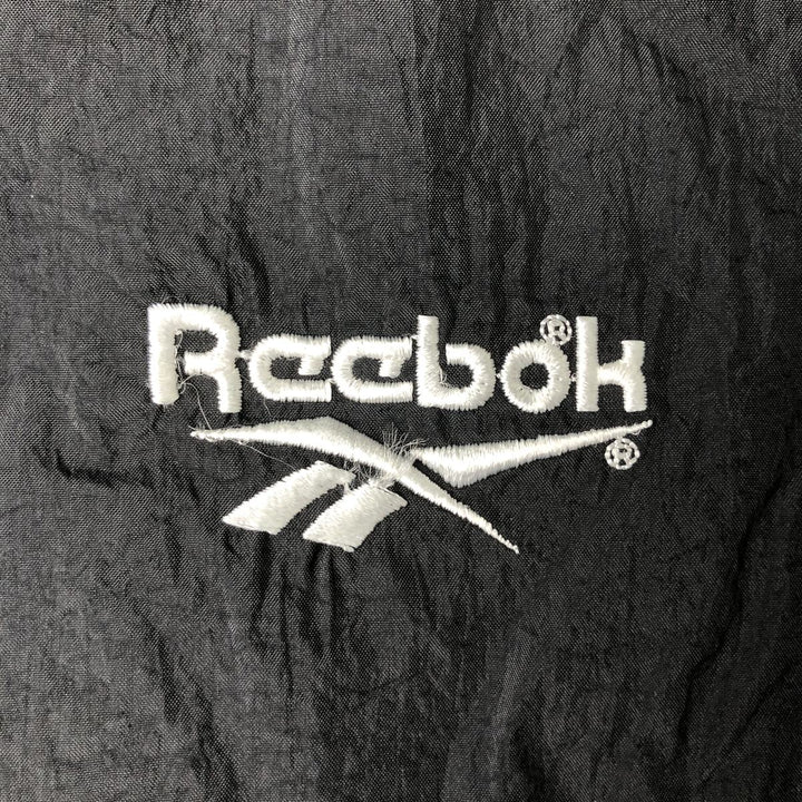 90'S Reebok Back Logo Nylon Jacket Men's Size L Vintage Nylon black type Vintage Second Hand