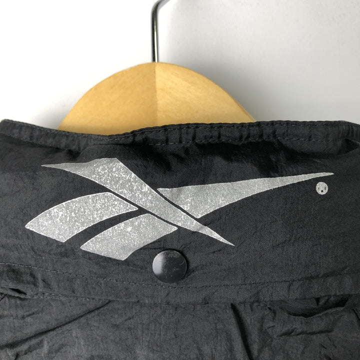 90'S Reebok Back Logo Nylon Jacket Men's Size L Vintage Nylon black type Vintage Second Hand