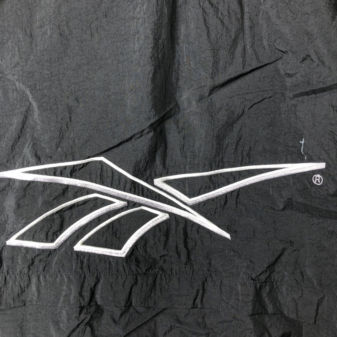 90'S Reebok Back Logo Nylon Jacket Men's Size L Vintage Nylon black type Vintage Second Hand