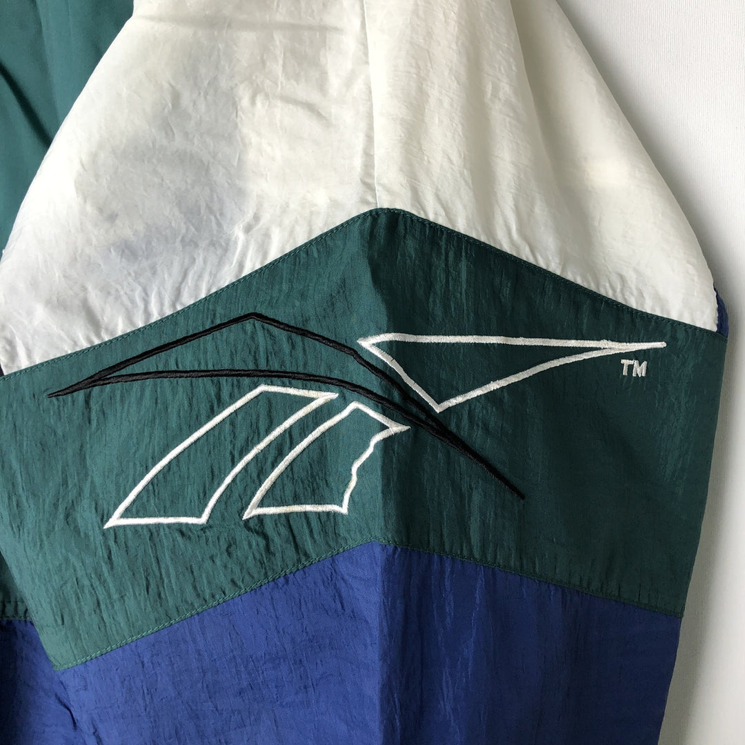 90'S Reebok nylon jacket, men's size L, vintage Nylon green type Vintage Second Hand
