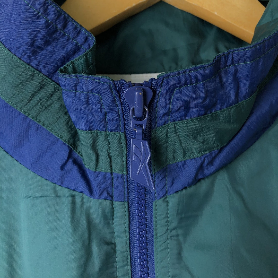 90'S Reebok nylon jacket, men's size L, vintage Nylon green type Vintage Second Hand