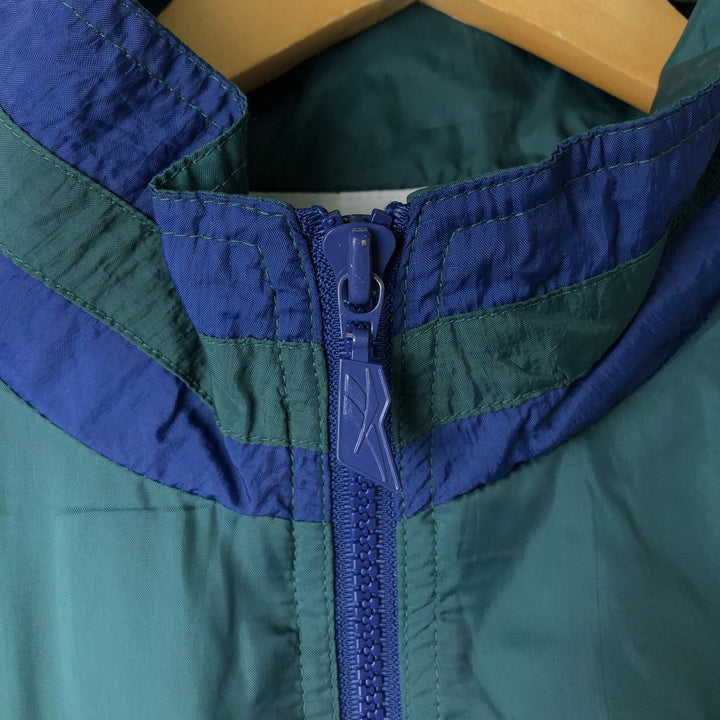 90'S Reebok nylon jacket, men's size L, vintage Nylon green type Vintage Second Hand