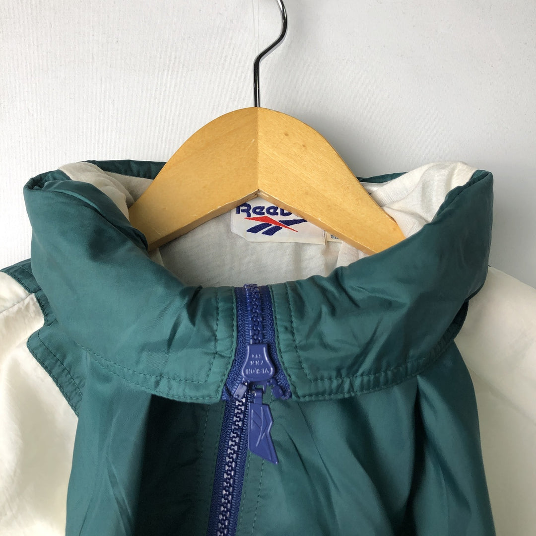 90'S Reebok nylon jacket, men's size L, vintage Nylon green type Vintage Second Hand