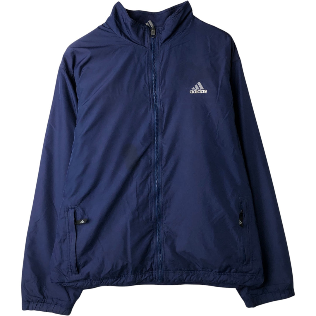 2000'S Adidas reversible windbreaker track jacket, men's size M (approx.) polyester blue type Vintage Second Hand