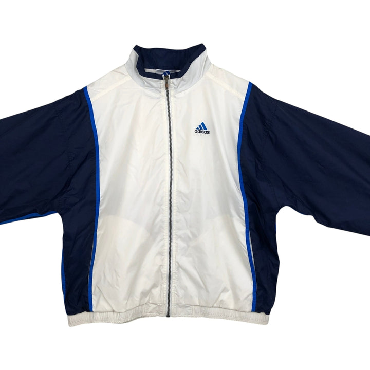 90s-00'S Adidas windbreaker with back logo, men's size XL (approx.) unclear white type Vintage Second Hand