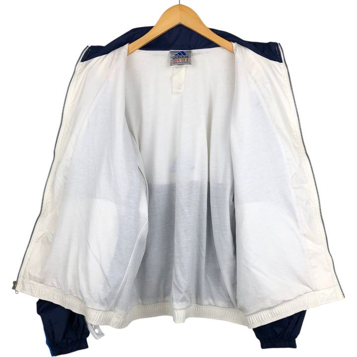 90s-00'S Adidas windbreaker with back logo, men's size XL (approx.) unclear white type Vintage Second Hand