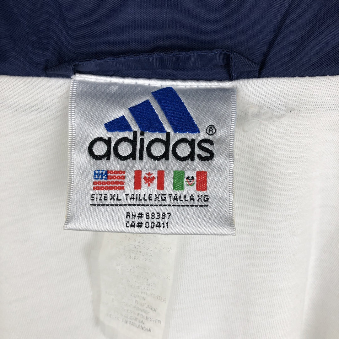 90s-00'S Adidas windbreaker with back logo, men's size XL (approx.) unclear white type Vintage Second Hand
